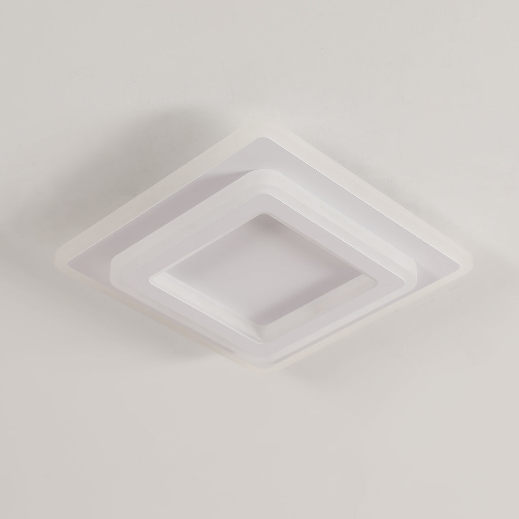 Ceiling Light - White Acrylic Frame, White Light