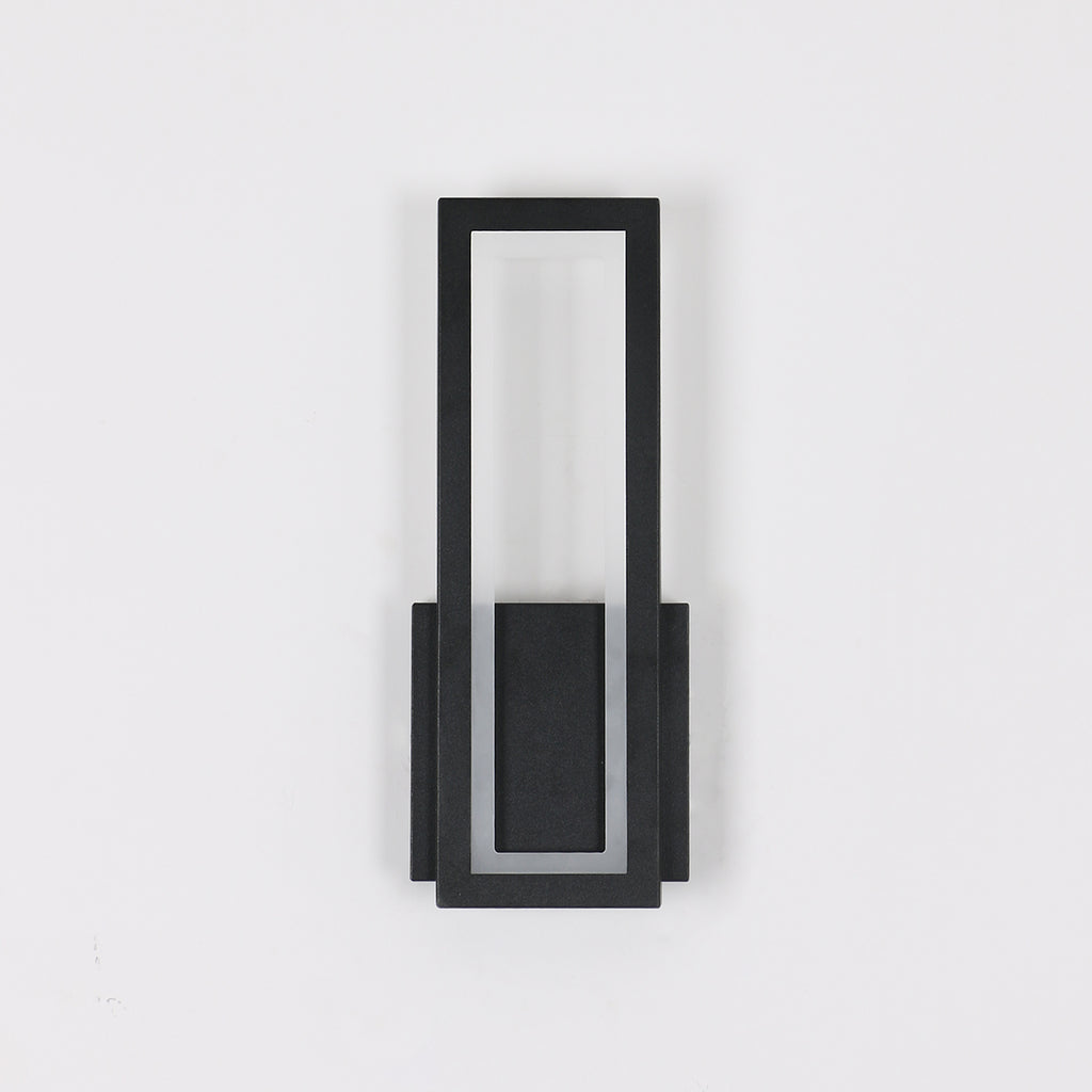 Lampada da parete - Struttura in acrilico nero, luce bianca
