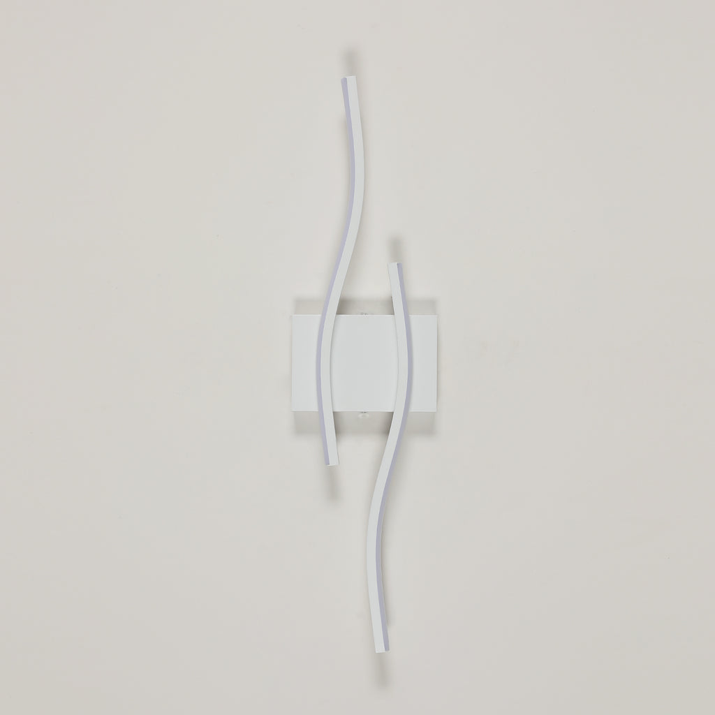 Applique da parete - Telaio in alluminio bianco, Luce calda