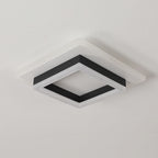 Ceiling Light - Black & White Acrylic Frame, White Light