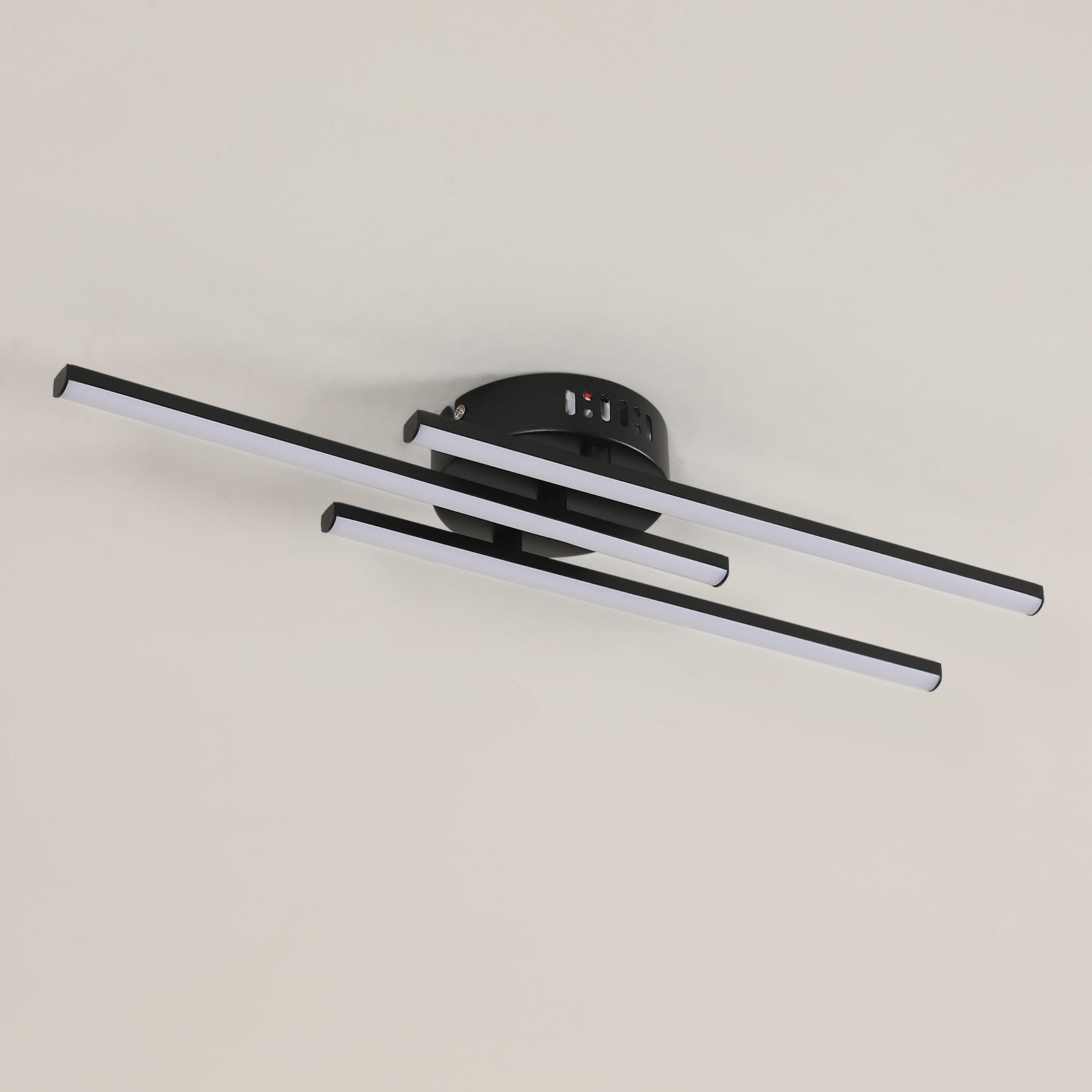 Ceiling Light - Black Aluminium Frame, White Light