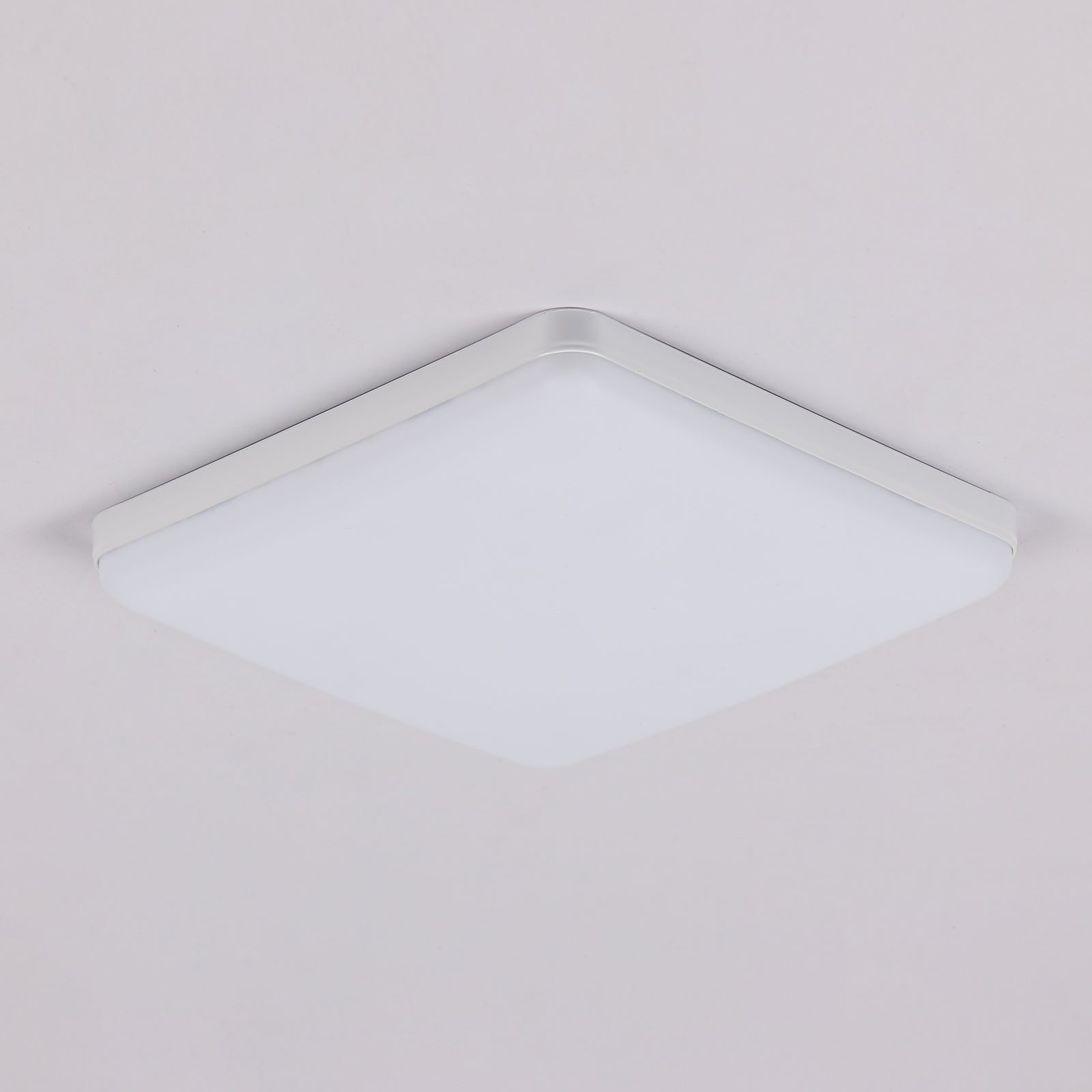 Ceiling Light - White Plastic Frame, Natural Light