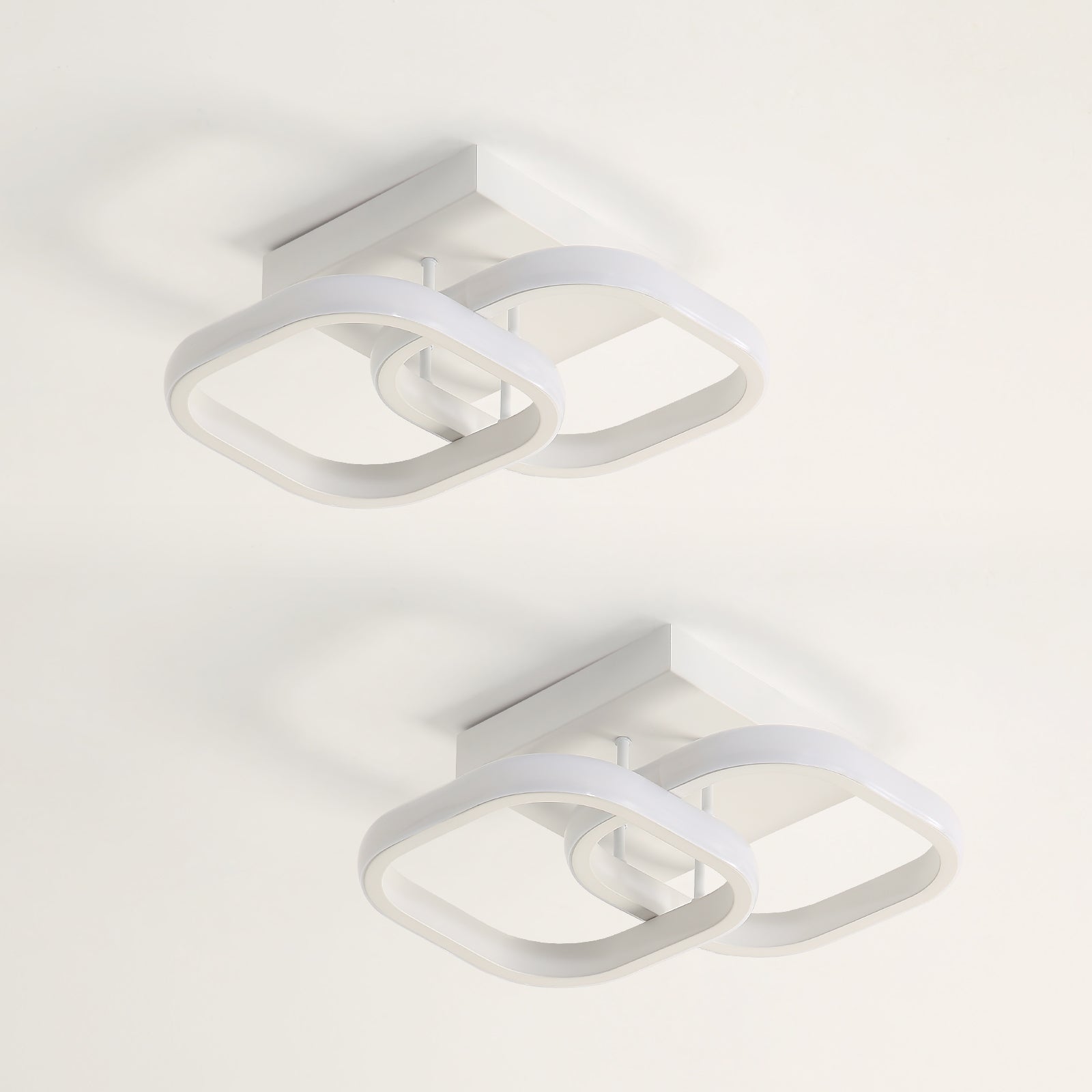 Ceiling Light - White Aluminium Frame, Natural Light