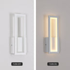 Wall Light - White Acrylic Frame, Warm Light