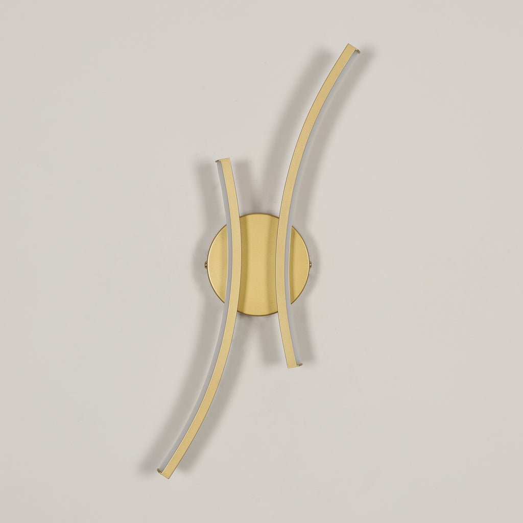Wall Light - Gold Aluminium Frame, White Light