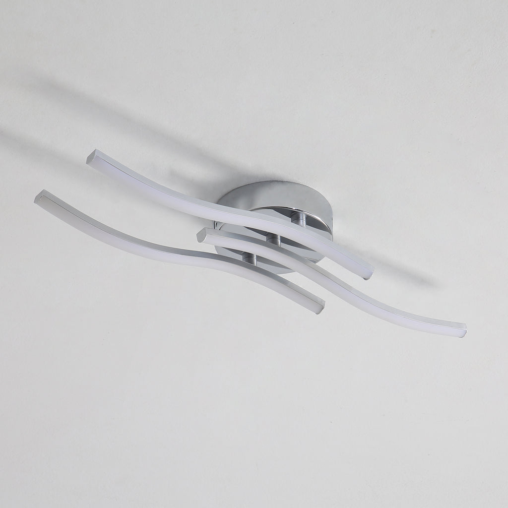 Ceiling Light - Silver Aluminium Frame, Natural Light