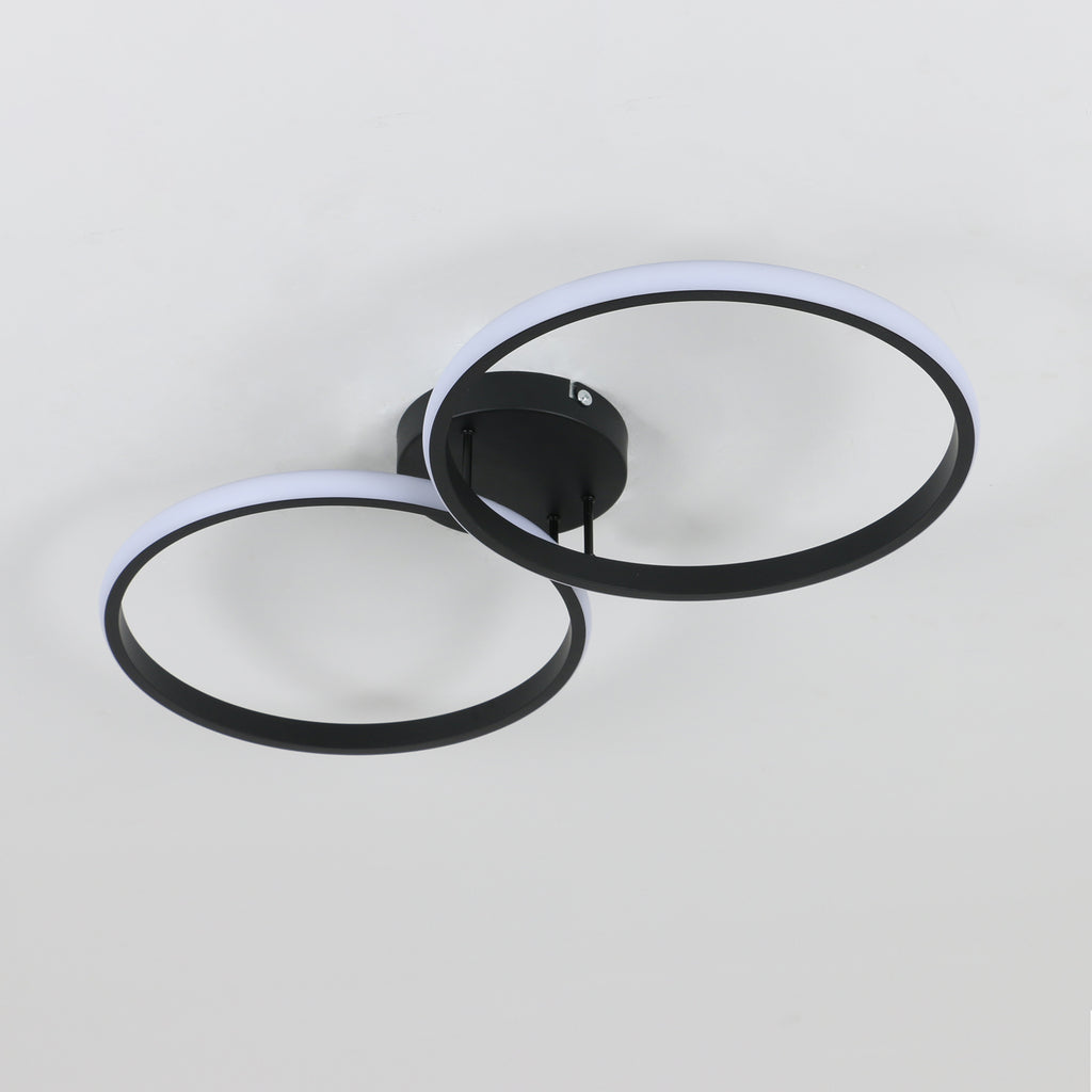 Ceiling Light - Black Aluminium Frame, White Light