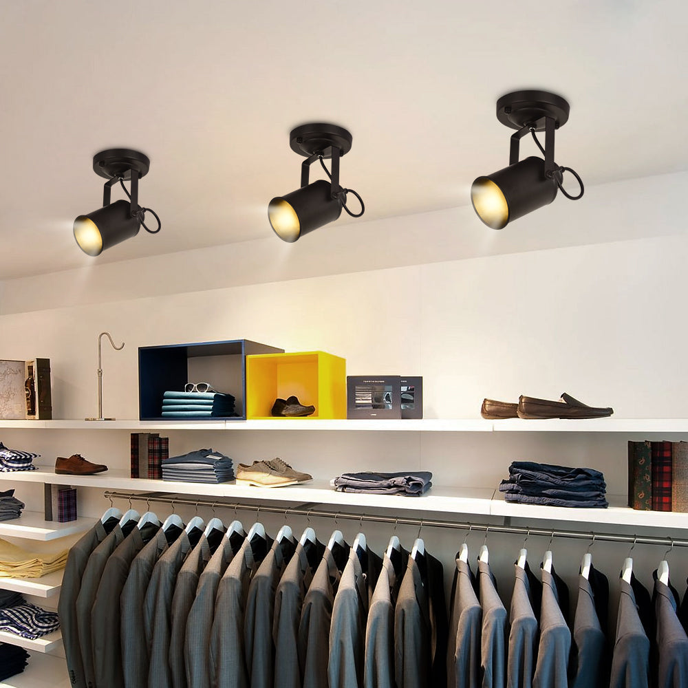 Comely Applique Murale Interieure, Réglable Spot LED Lampe Murale Rétro Industrielle E27, Luminaire Mural Interieur en Métal pour Salon Chambre Restaurant Cuisine, Noir
