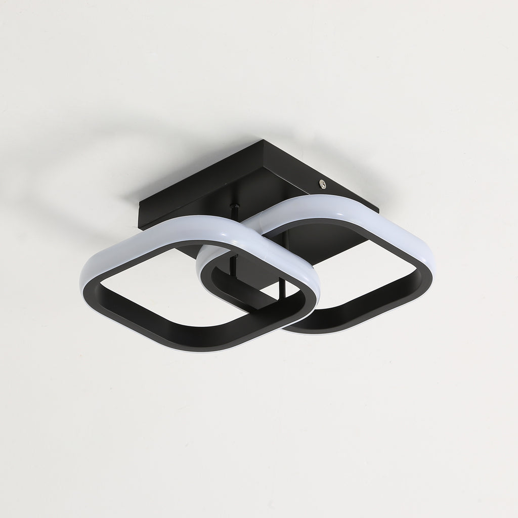 Ceiling Light - Black Aluminium Frame, Natural Light