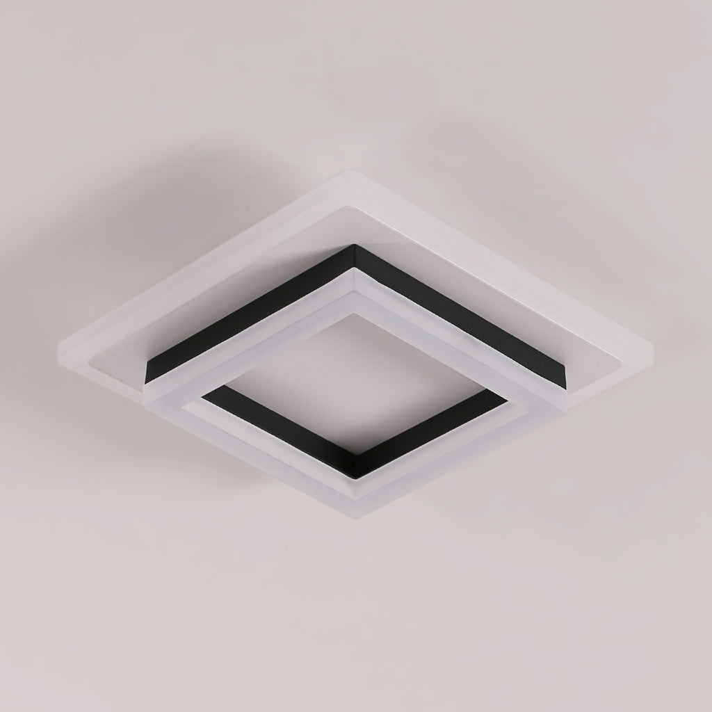 Ceiling Light - Black & White Acrylic Frame, Natural Light