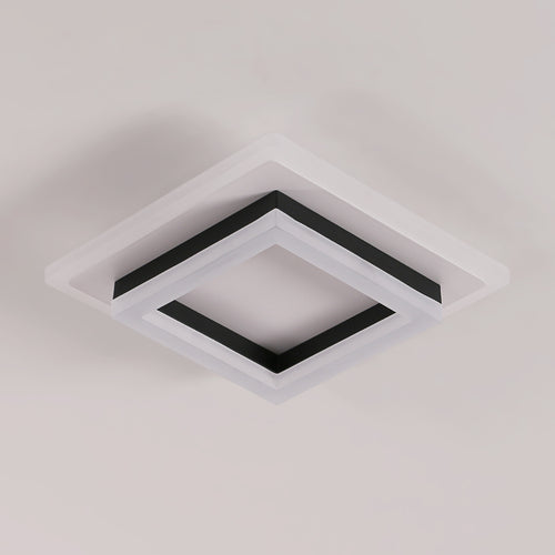Ceiling Light - Black & White Acrylic Frame, Natural Light