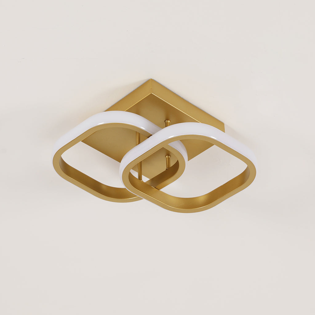 Ceiling Light - Gold Aluminium Frame, Warm Light