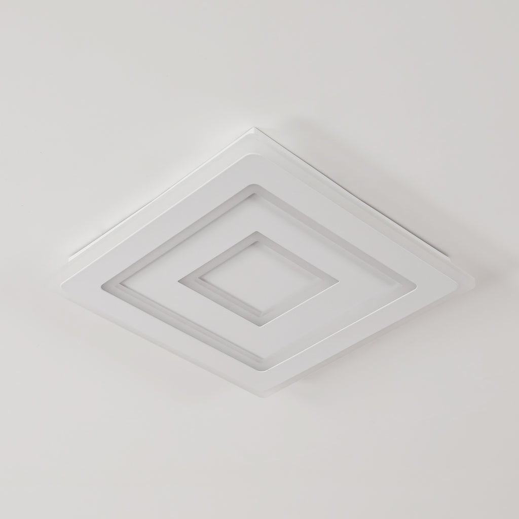 Comely Plafonnier LED Carré Moderne, 52W Lampe de Plafond LED, Acrylique Luminaire Plafonnier Intérieur Blanc pour Chambre à Coucher, Salon, Couloir, Lumière Naturelle 4500K, 40cm