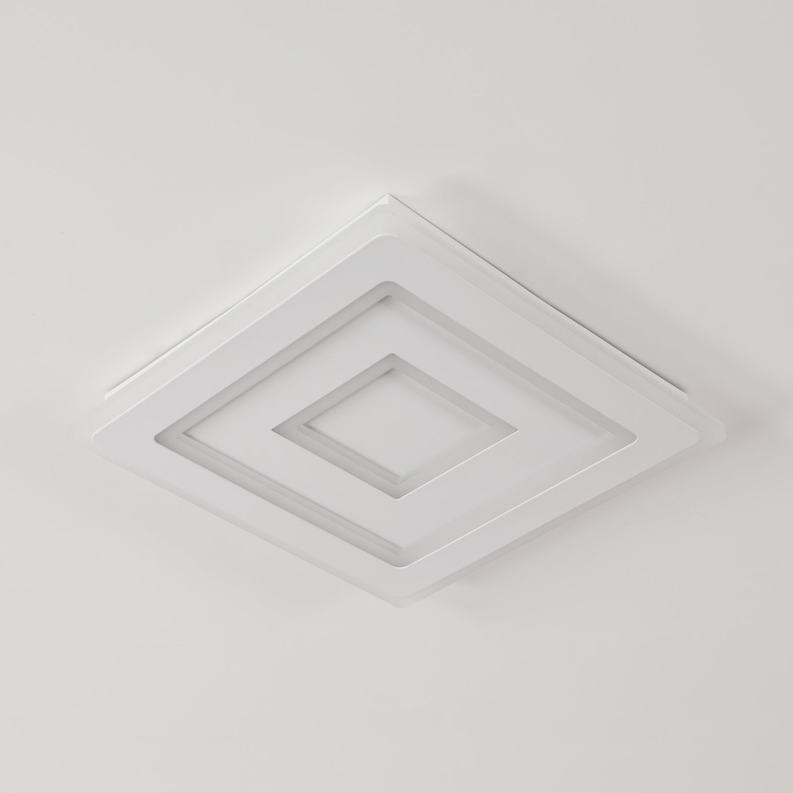 Comely Plafonnier LED Carré Moderne, 52W Lampe de Plafond LED, Acrylique Luminaire Plafonnier Intérieur Blanc pour Chambre à Coucher, Salon, Couloir, Lumière Naturelle 4500K, 40cm