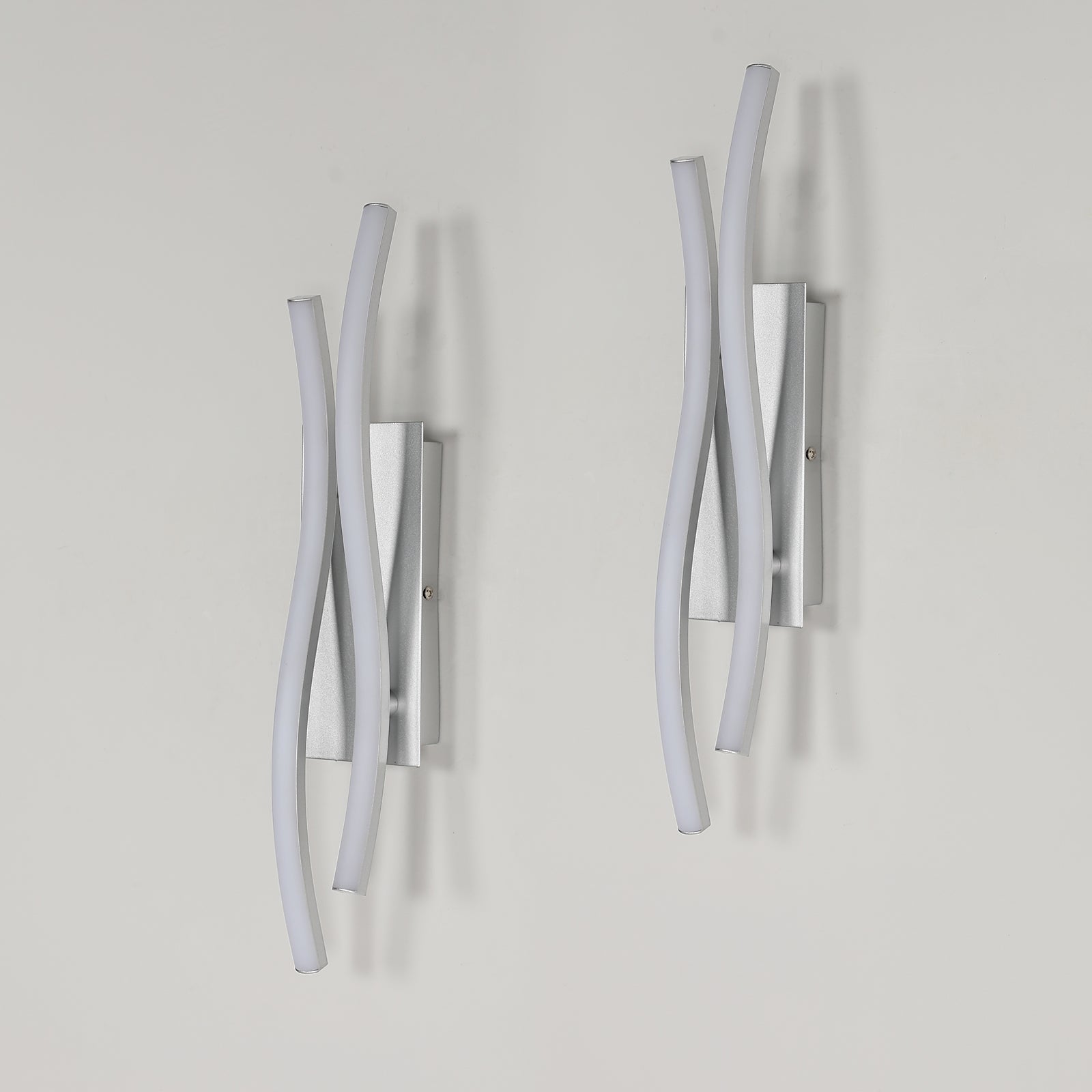 Wall Light - Silver Aluminium Frame, White Light