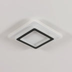 Ceiling Light - Black & White Acrylic Frame, Warm Light