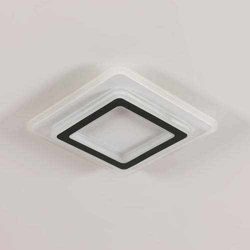 Ceiling Light - Black & White Acrylic Frame, Warm Light