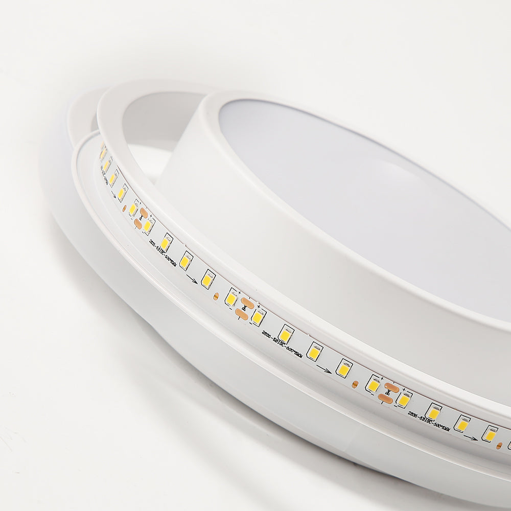 Ceiling Light - White Aluminium Frame, Warm Light