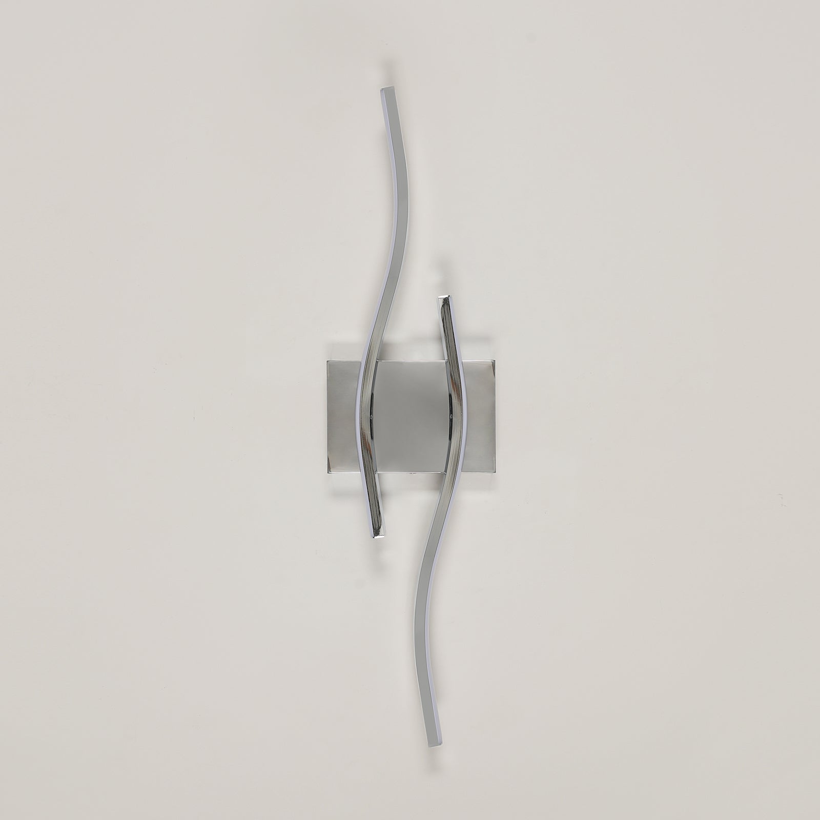 Wall Light - Chrome Aluminium Frame, White Light
