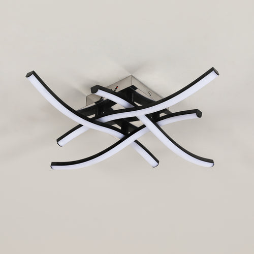 Ceiling Light - Black Aluminium Frame, Warm Light