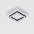 Ceiling Light - Black & White Acrylic Frame, White Light