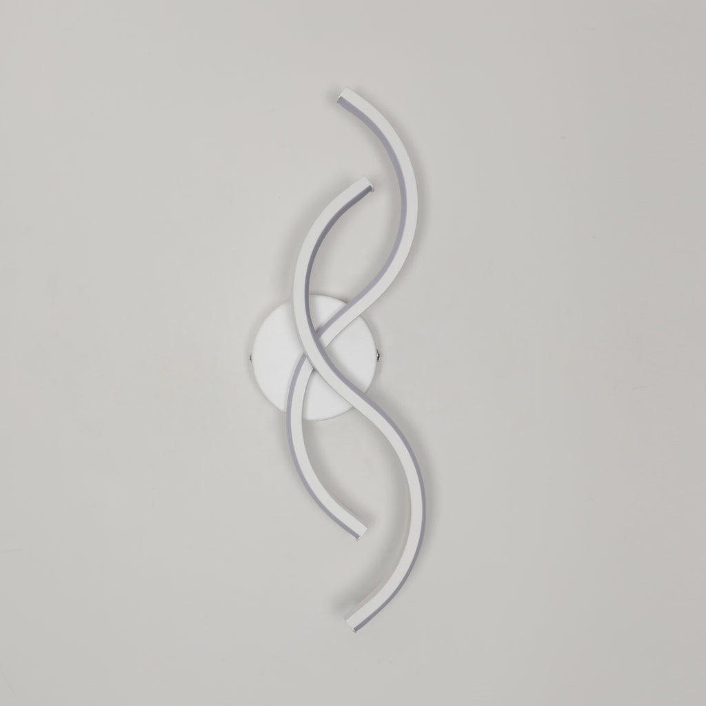 Applique da Parete - Struttura in Alluminio Bianco, Luce Bianca
