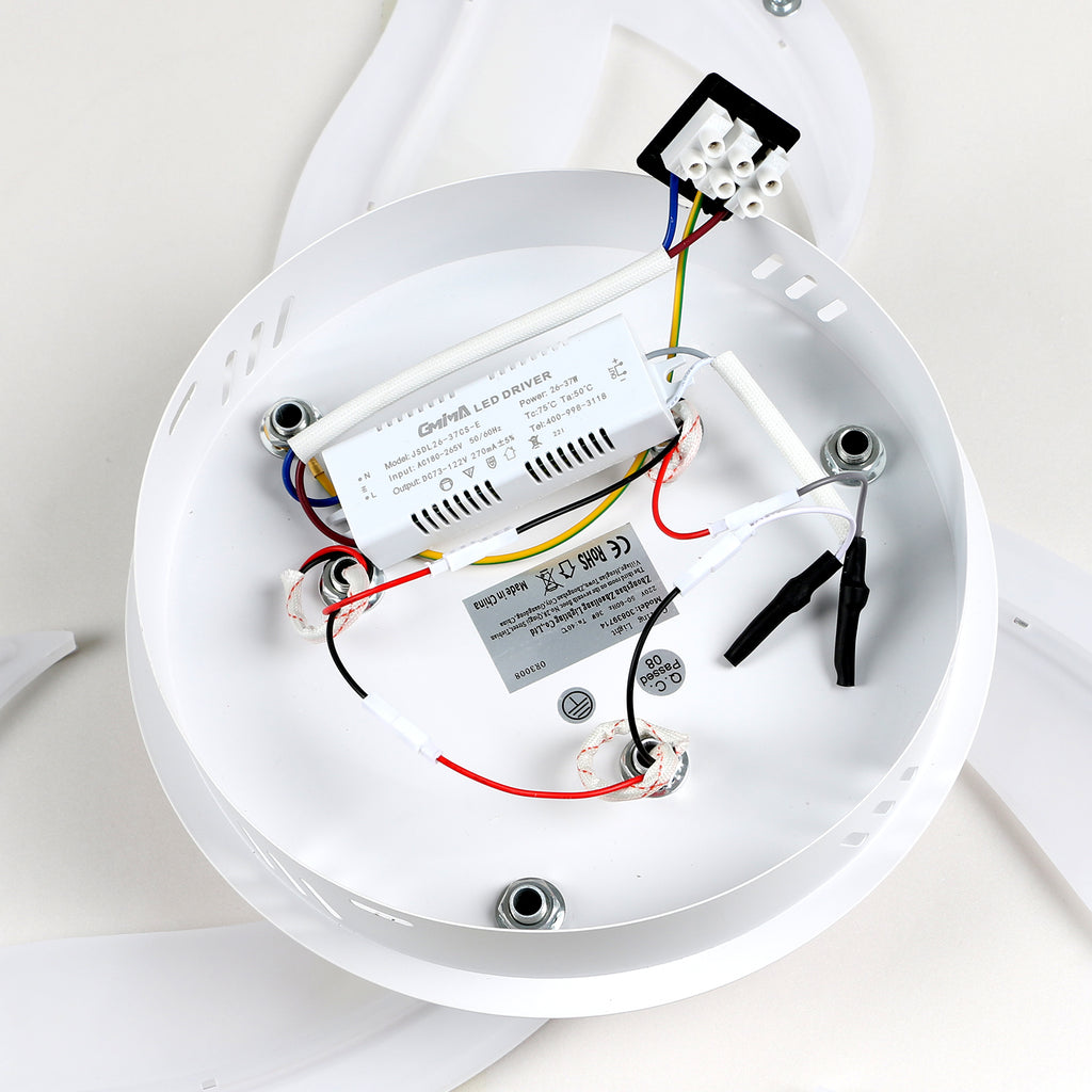 Ceiling Light - White Acrylic Frame, White Light