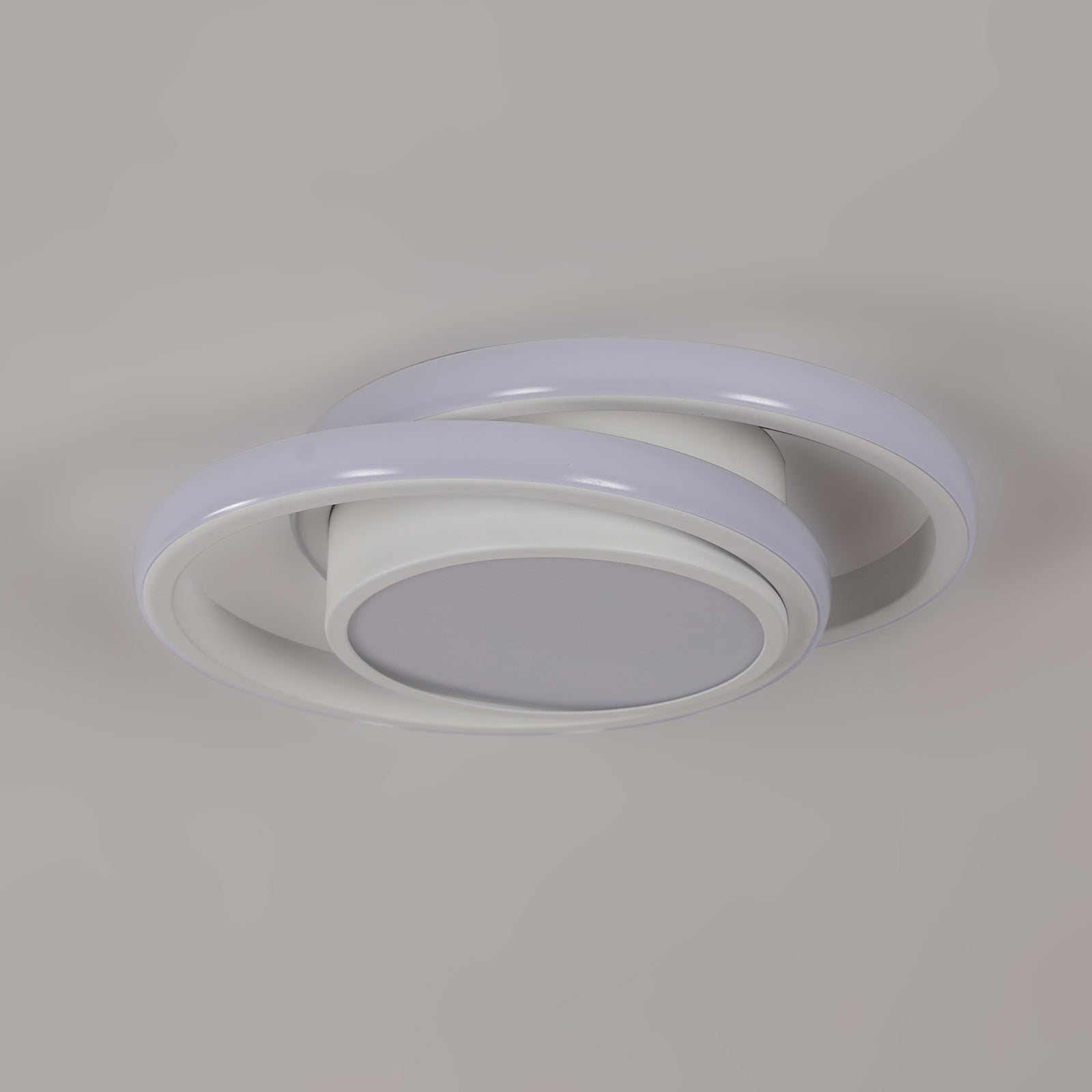 Comely 2 Pièces Plafonniers LED Moderne pour Chambre, Cuisine, Couloir, 32W 2350LM Luminaire Plafond, Rond Lampe LED Plafond, Lumière Chaude 3000K, Diamètre 28cm, Blanc