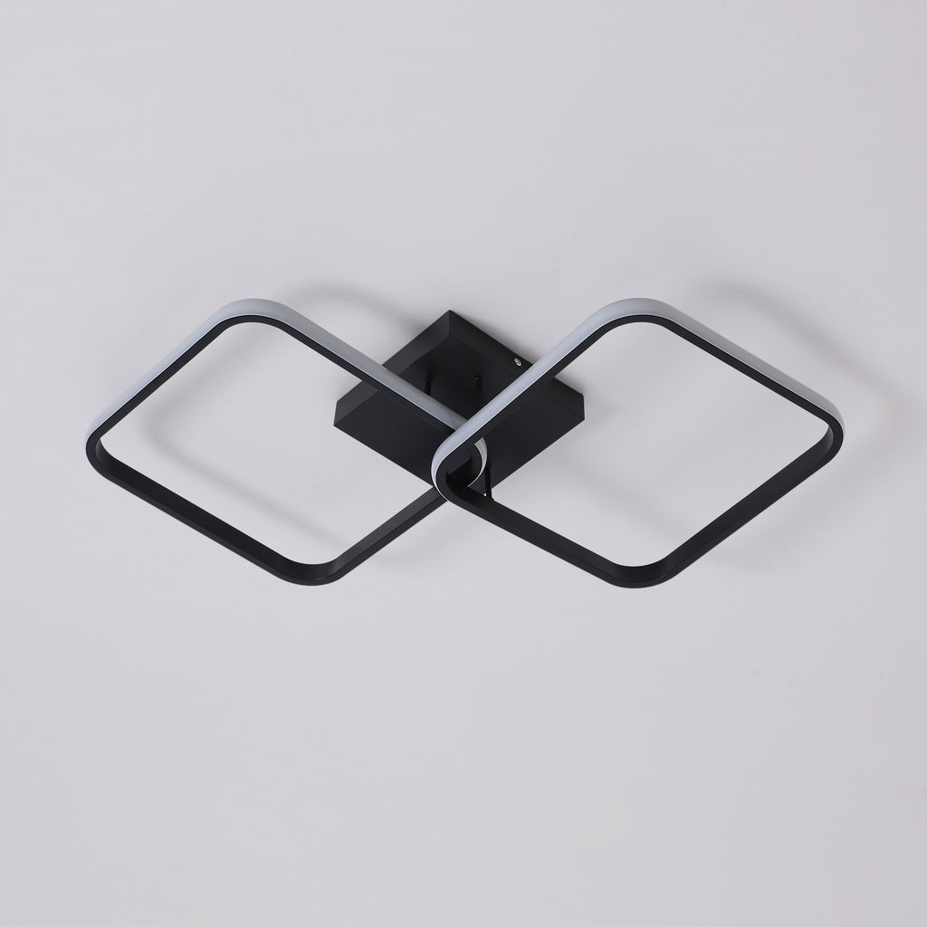 Ceiling Light - Black Aluminium Frame, White Light