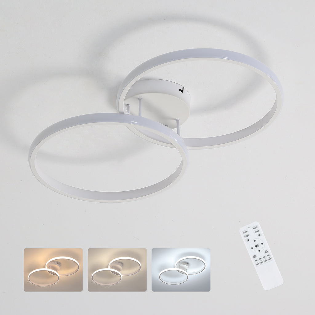 Ceiling Light - White Aluminium Frame, Tunable and Dimmable