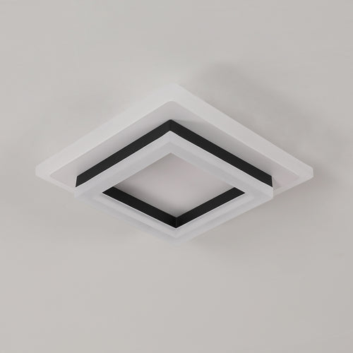 Ceiling Light - Black & White Acrylic Frame, Warm Light