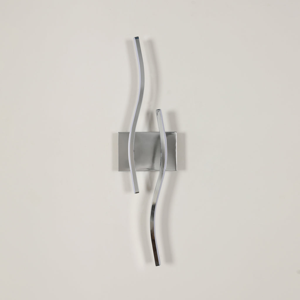 Wandleuchte – Chrom-Aluminiumrahmen, warmes Licht