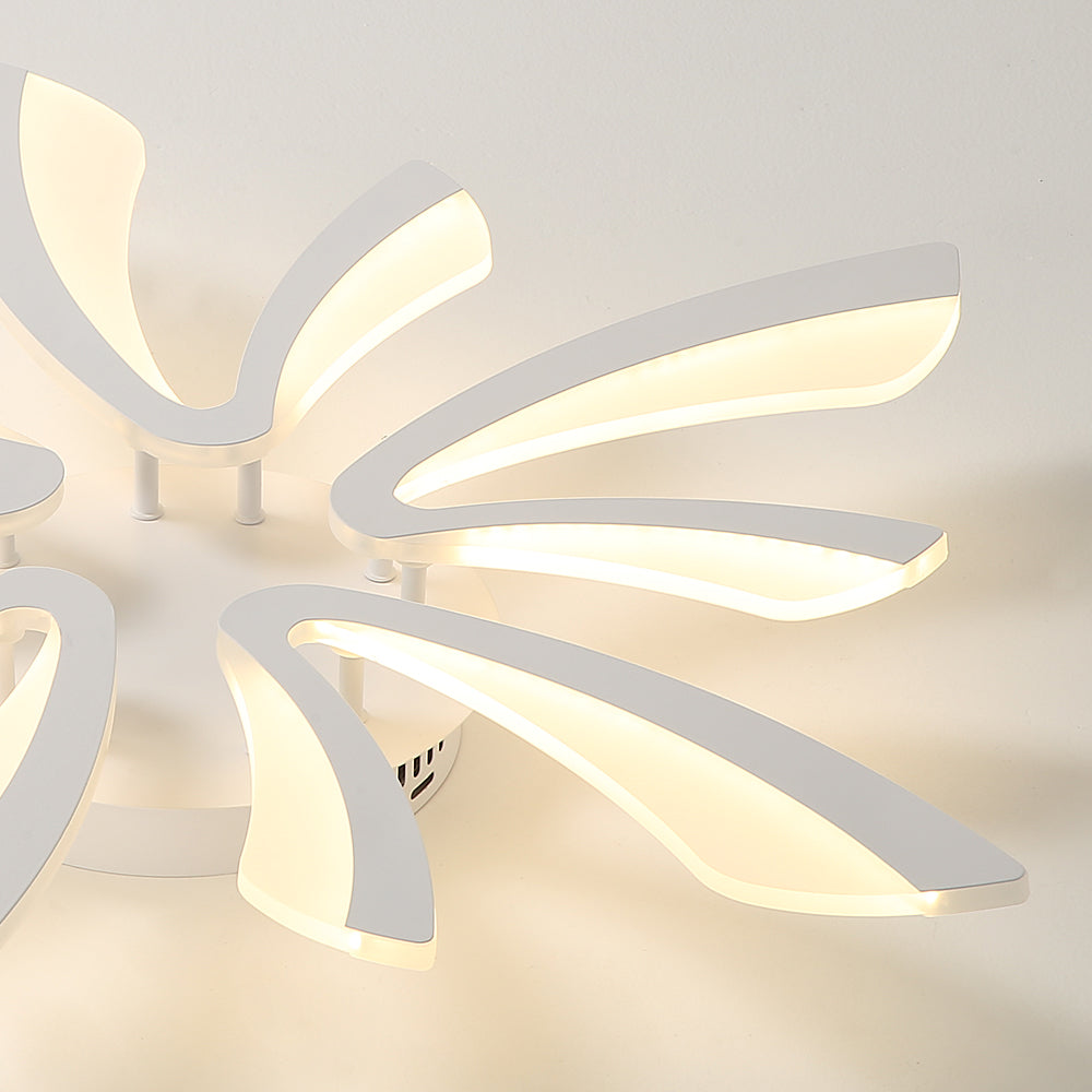 Comely Plafonnier LED Moderne, 50W 5625LM Lampe de Plafond, Lumière Chaude 3000K Luminaire en Acrylique pour Salon, Chambre à Coucher, 72cm