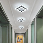 Ceiling Light - Black & White Acrylic Frame, White Light