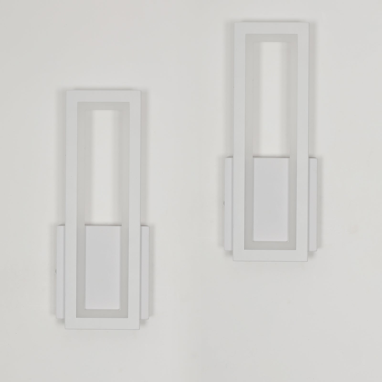 Wall Light - White Acrylic Frame, Warm Light