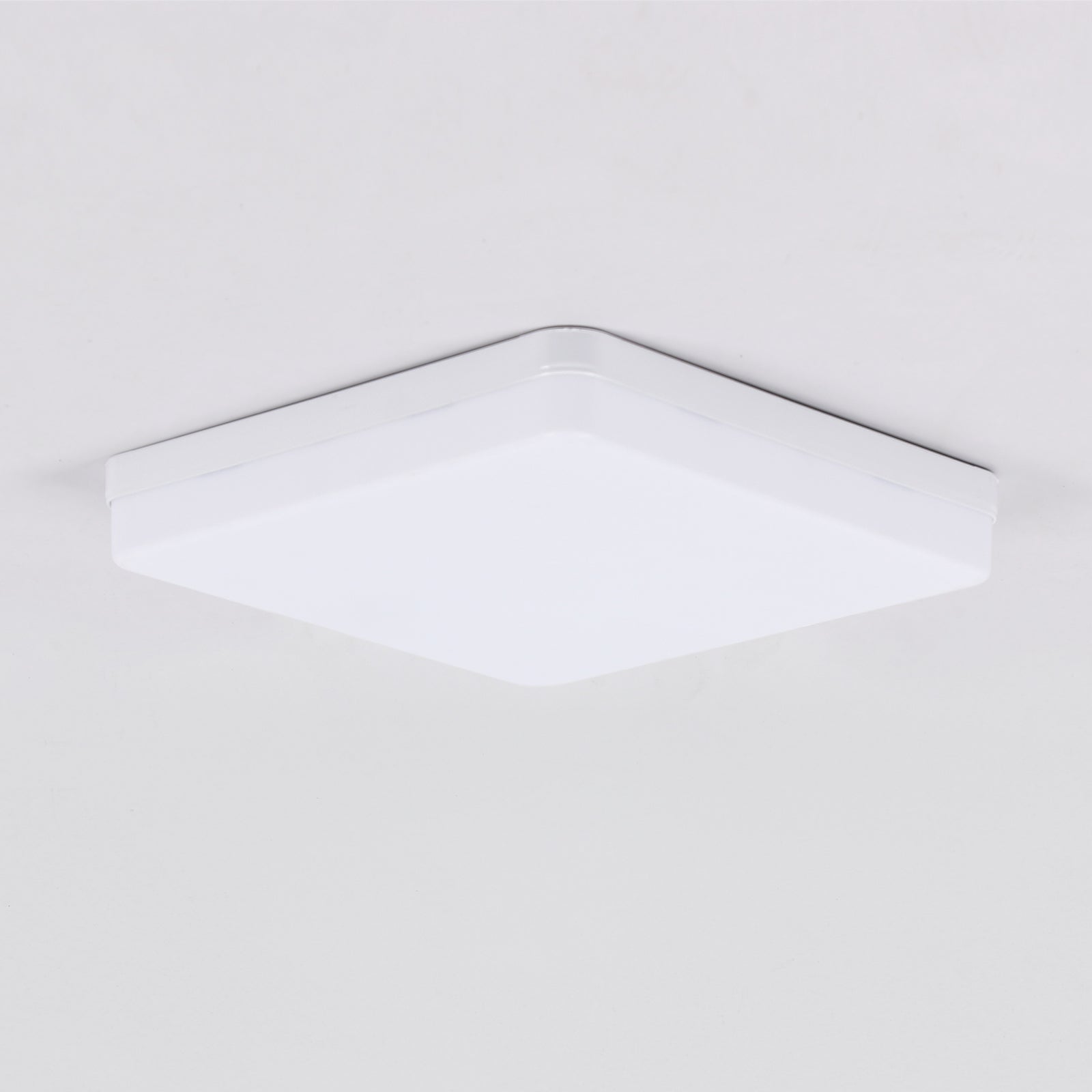 Ceiling Light - White Plastic Frame, White Light