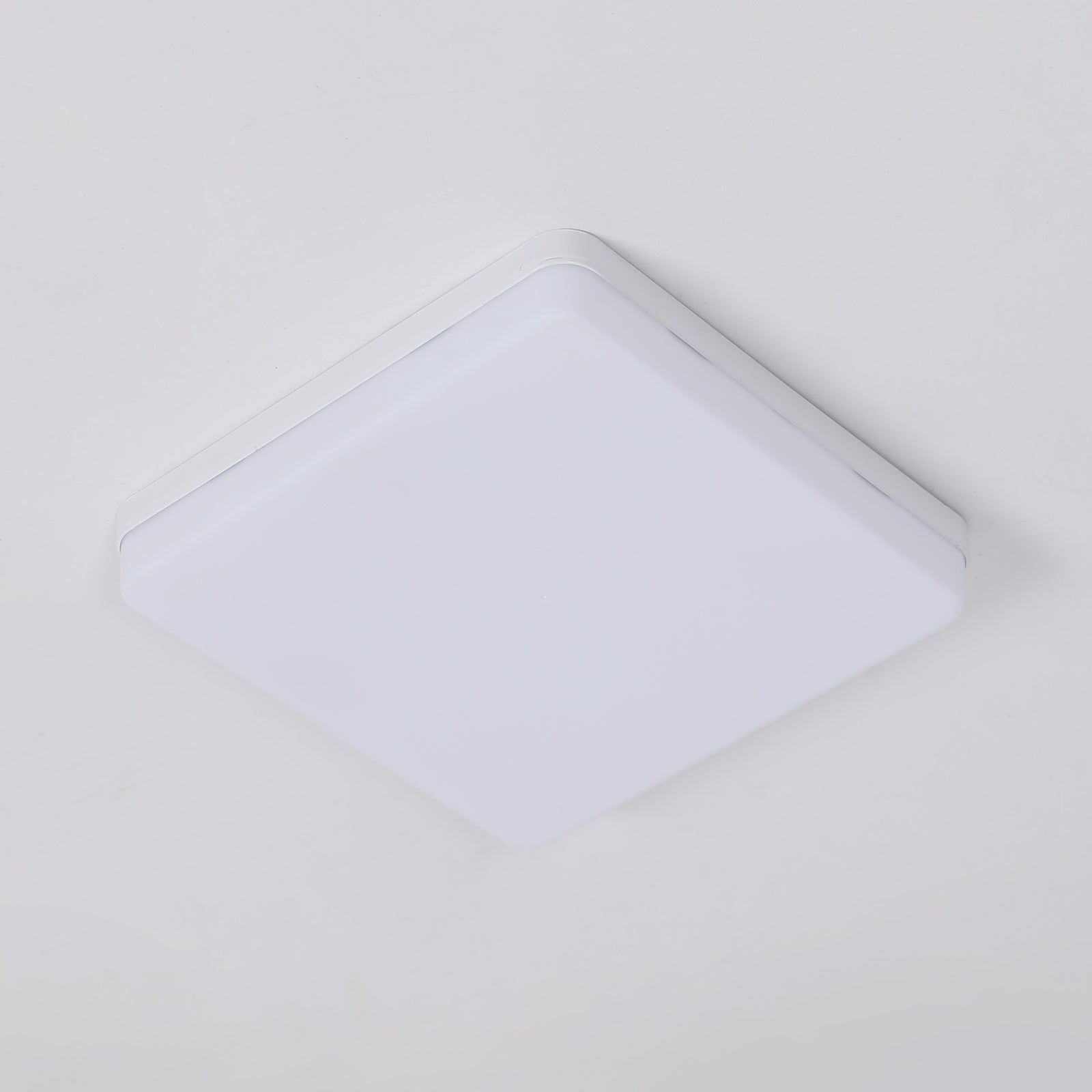 Ceiling Light - White Plastic Frame, Natural Light
