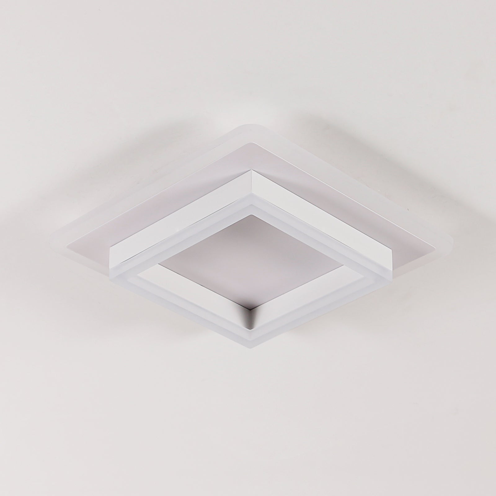 Ceiling Light - White Acrylic Frame, White Light