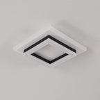 Ceiling Light - Black & White Acrylic Frame, Warm Light