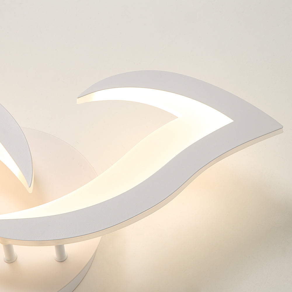 Comely Plafonnier LED, Luminaire Plafonnier 58cm 36W, Lustre Salon Moderne, Lampe de Plafond de Pétale pour Salon Chambre Cuisine Salle à Manger, Lumière Blanche Chaude 3000K, Blanc