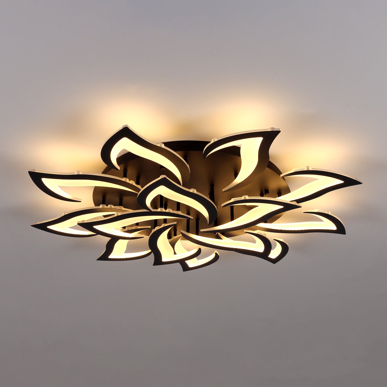 Ceiling Light - Black Acrylic Frame, Tunable and Dimmable