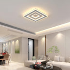 Comely Plafonnier LED Carré Moderne, 52W Lampe de Plafond LED, Acrylique Luminaire Plafonnier Intérieur Blanc pour Chambre à Coucher, Salon, Couloir, Lumière Chaude 3000K, 40cm