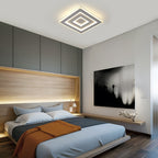 Comely Plafonnier LED Carré Moderne, 52W Lampe de Plafond LED, Acrylique Luminaire Plafonnier Intérieur Blanc pour Chambre à Coucher, Salon, Couloir, Lumière Naturelle 4500K, 40cm