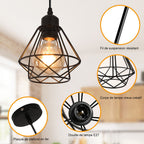 Chandeliers - Black Metal Frame