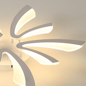 Comely Plafonnier LED Dimmable, Luminaire Plafonnier Salon Télécommande, 48W 5400LM 3000k-6500k Dia 70cm Lampe de Plafond per Chambre Salle à manger, Blanc
