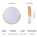 Ceiling Light - White Metal Frame, Natural Light
