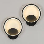 Ring Wall Light - Black Aluminium Frame, Warm Light