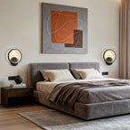 Ring Wall Light - Black Aluminium Frame, Warm Light