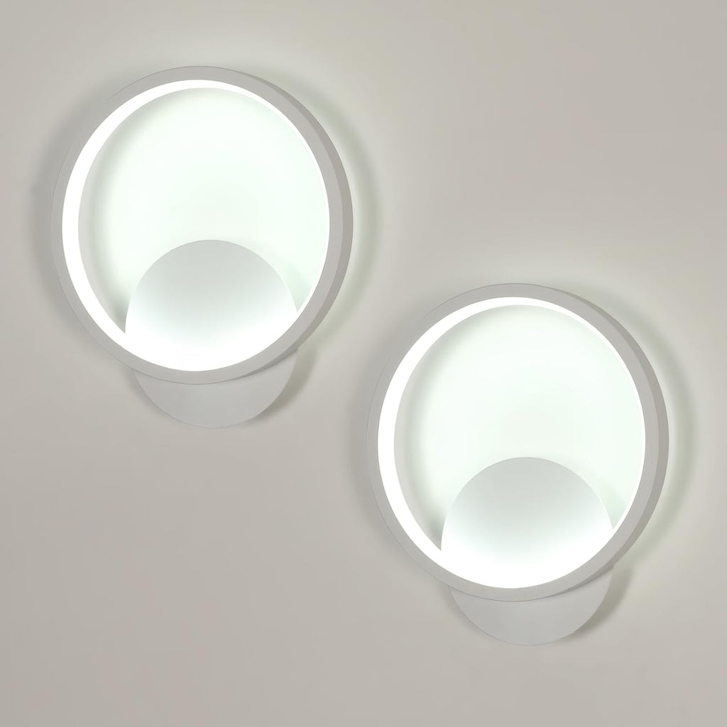 Ring Wall Light - White Aluminium Frame, White Light