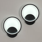 Ring Wall Light - Black Aluminium Frame, White Light
